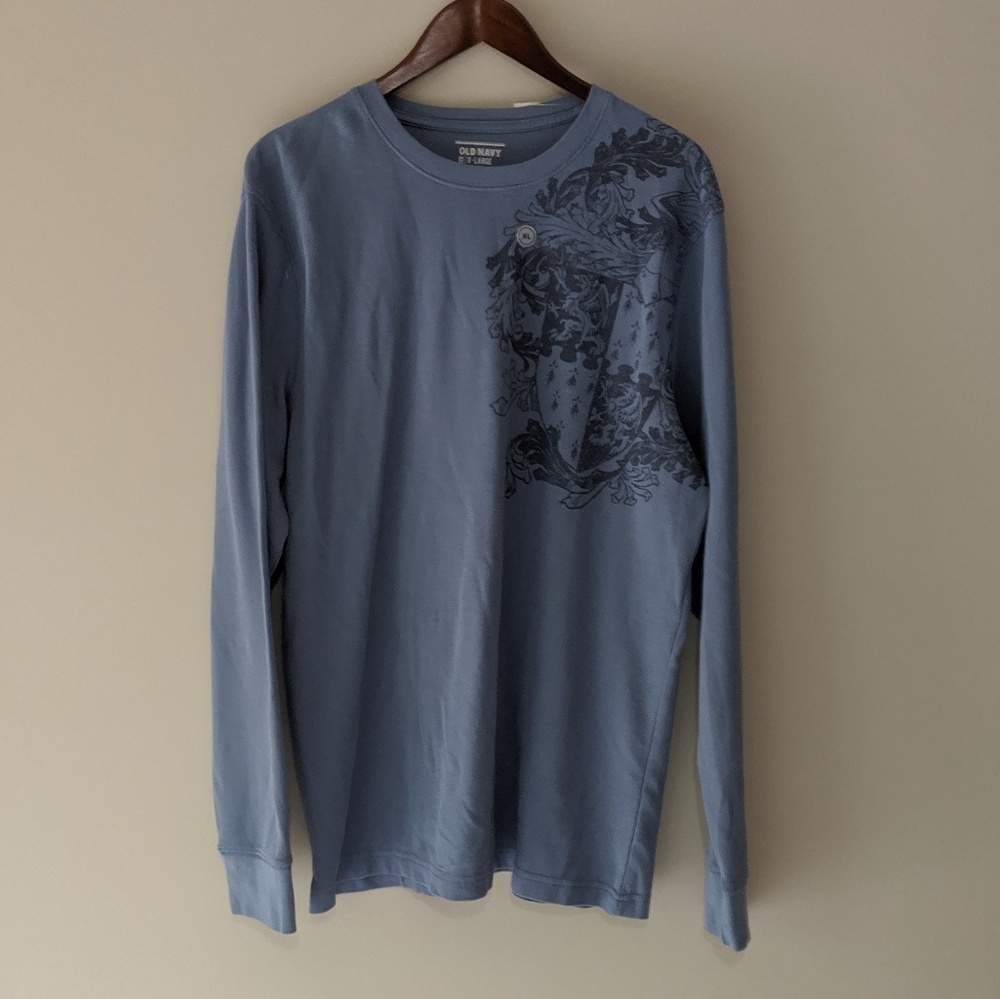 Men's Light Blue Long Sleeve Thermal XL